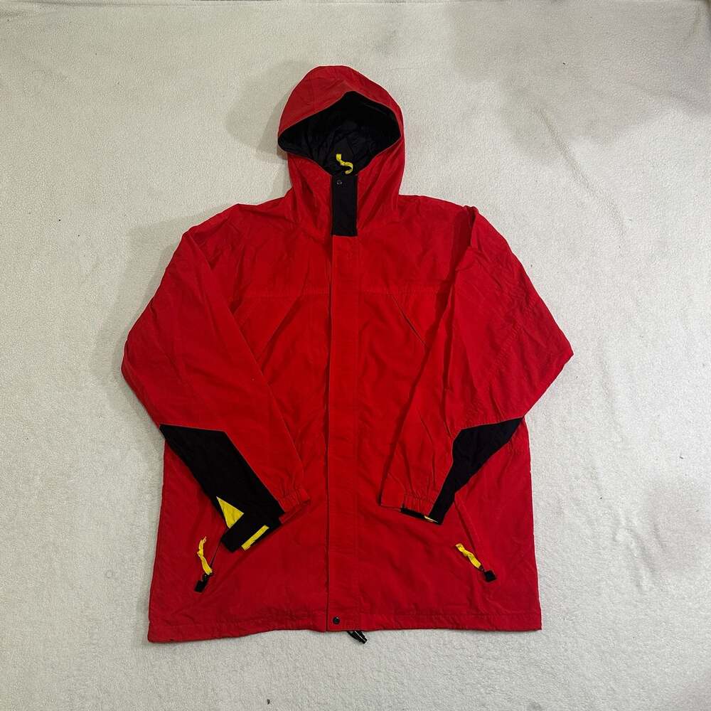 Vintage 90s Marlboro Cigarettes Adventure Team Hooded Zip Up Rain Jacket XL